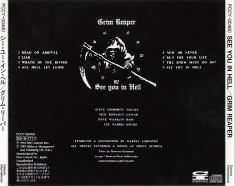 Grim Reaper  - See You In Hell (1983) [Japan Press 1993] Lossless+MP3