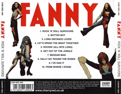 Fanny - Rock'N'Roll Survivors (1974) (reissue 2009) (Lossless+MP3)