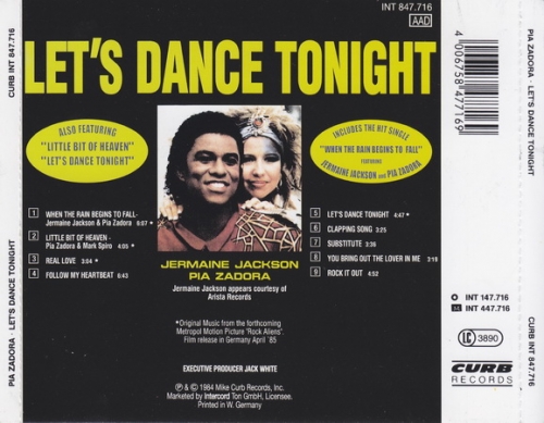 Pia Zadora - Let's Dance Tonight (1984) (Lossless + MP3)