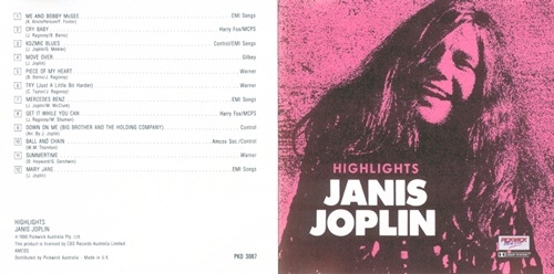 Janis Joplin- Highlights (1990)