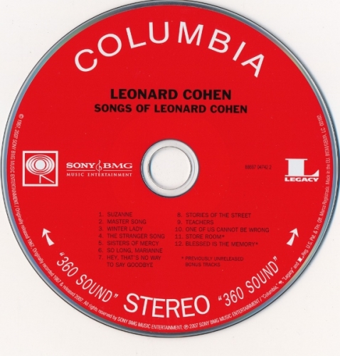 Leonard Cohen - Songs Of Leonard Cohen (1967) [2007] (Lossless + mp3)