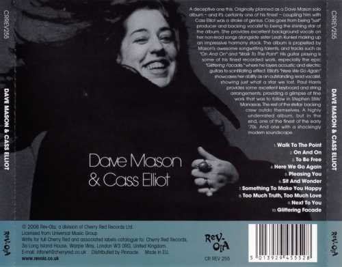 Dave Mason & Cass Elliot  Dave Mason & Cass Elliot (1971) [Remastered] (2008) Lossless