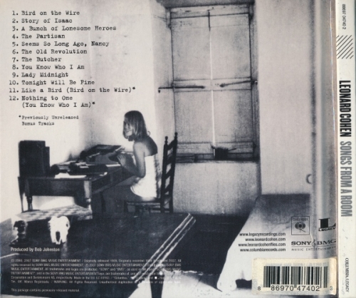 Leonard Cohen - Songs From A Room (1969) [2007] (Lossless + mp3)
