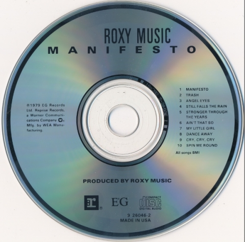 Roxy Music - Manifesto (1979) [1989] Lossless + mp3