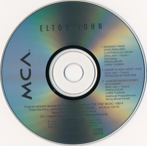 Elton John Feat. Eric Clapton &#8206; Runaway Train (1992 CDM) (Lossless + mp3)