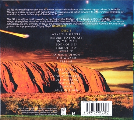 Uriah Heep - Official Bootleg Vol. IV: Live In Brisbane Australia 2CD (2011) Lossless