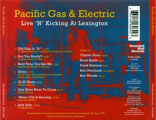 Pacific Gas And Electric - Live 'N' Kicking at Lexington (1970) (2007) Lossless