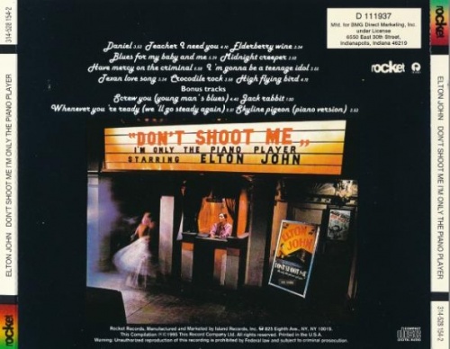 Elton John - Don't Shoot Me I'm Only The Piano Player (1973)[1995] (Lossless + mp3)