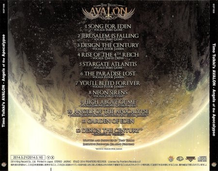 Timo Tolkki's Avalon - Angels Of The Apocalypse [Japanese Edition] (2014) (Lossless)