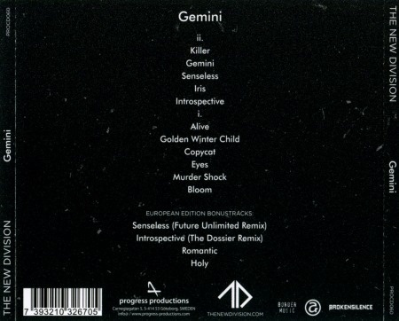 The New Division - Gemini [Limited Edition] (2015) (Lossless)