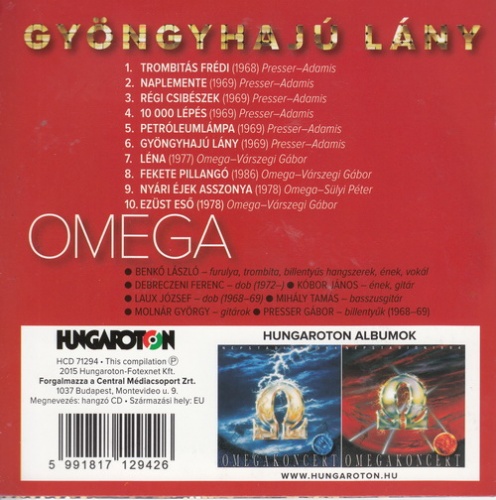 Omega &#8206;- Gy&#246;ngyhaj&#250; l&#225;ny [Compilation] (2015) (Lossless+mp3)