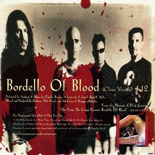 Anthrax - Bordello Of Blood 1996 [CDS] (Lossless)