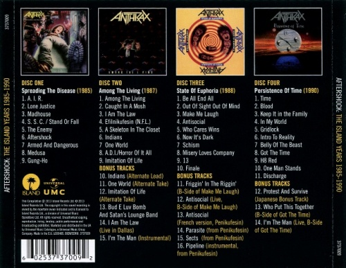 Anthrax - Aftershock: The Island Years 1985-1990 [2013] (Lossless)