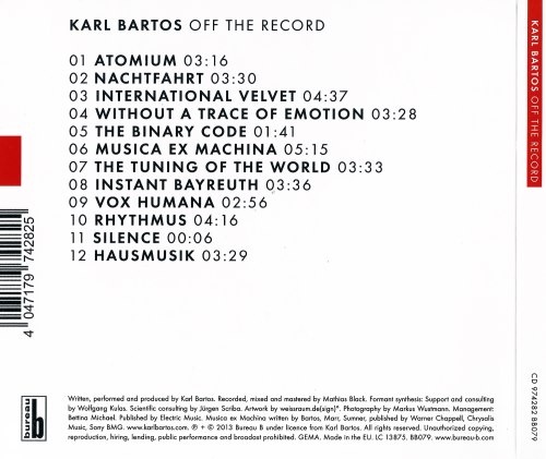 Karl Bartos - Off The Record (2013) (Lossless)