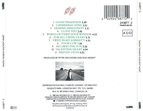 Tanita Tikaram - Ancient Heart (1988) (Lossless) Tanita Tikaram - Ancient Heart (1988) (Lossless)