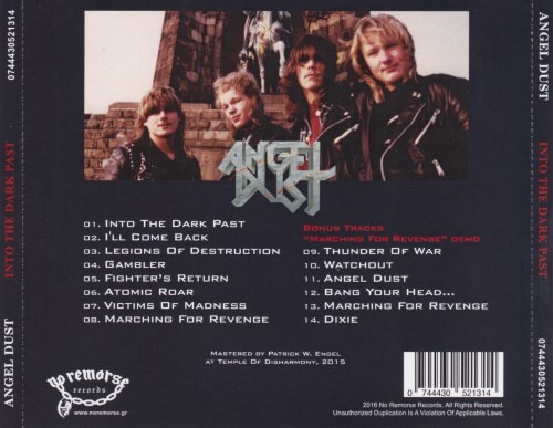 Angel Dust - Into The Dark Past (1986) [2016] (Lossless)