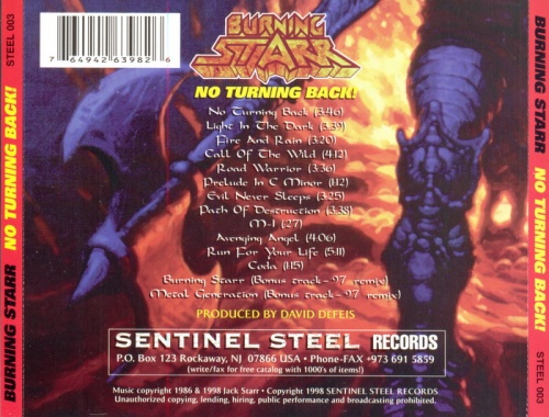 (Jack Starr's) Burning Starr - No Turning Back (1986)