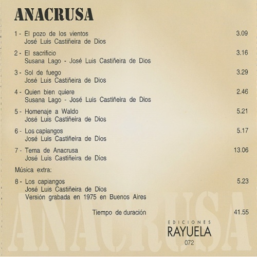 Anacrusa - El Sacrificio 1978 (2004 Reissue)