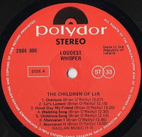 LOUDEST WHISPER - The Children Of Lir 1973