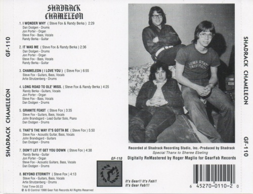 Shadrack Chameleon - Shadrack Chameleon (1973) (1998) Lossless