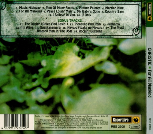 Christie - For All Mankind (1971) (2005) Lossless