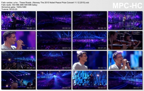 a-ha - Stay on These Roads (The 2015 Nobel Peace Prize concert) (2015)
