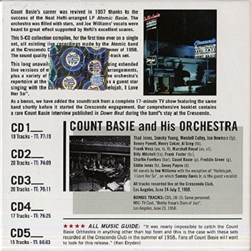 Count Basie & His Atomic Band - Complete Live At The Crescendo 1958 [5CD Box Set] (2016) Lossless