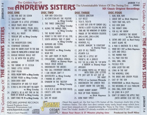 The Andrews Sisters - The Golden Age Of The Andrews Sisters [4 CD Boxset] 2002