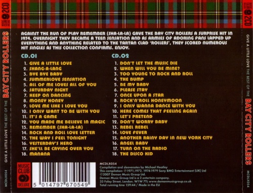 Bay City Rollers - Give a little Love: The Best Of The Bay City Rollers (2CD) (2007) Lossless