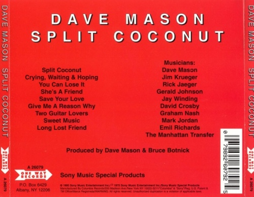 Dave Mason - Split Coconut (1975) (reissue1995)(Lossless+MP3)