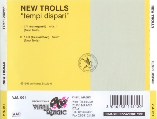 New Trolls - Tempi Dispari (1974) (reissue 1996)