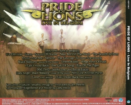 Pride Of Lions - Live In Belgium (2006) [2CD Japan Edit.] Lossless