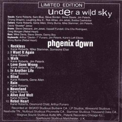 Phoenix Down feat. Kane Roberts [ex-Alice Cooper]  - Under A Wild Sky (1999) [Limited Edition] [Lossless+Mp3]