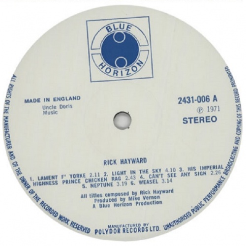 Rick Hayward - Rick Hayward 1971