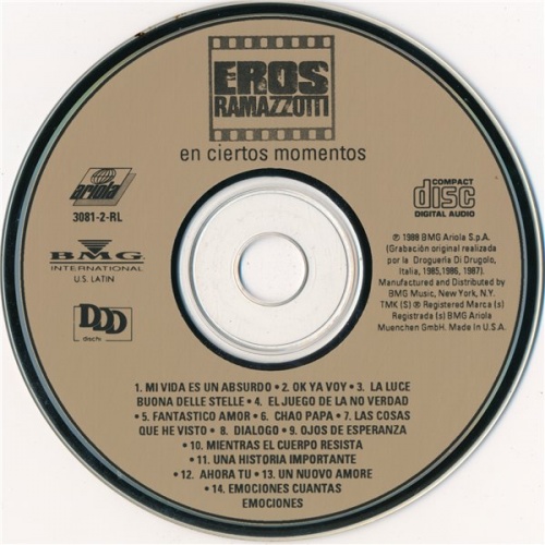 Eros Ramazzotti - En Ciertos Momentos (1988) Lossless + mp3 Eros Ramazzotti - En Ciertos Momentos (1988) Lossless + mp3