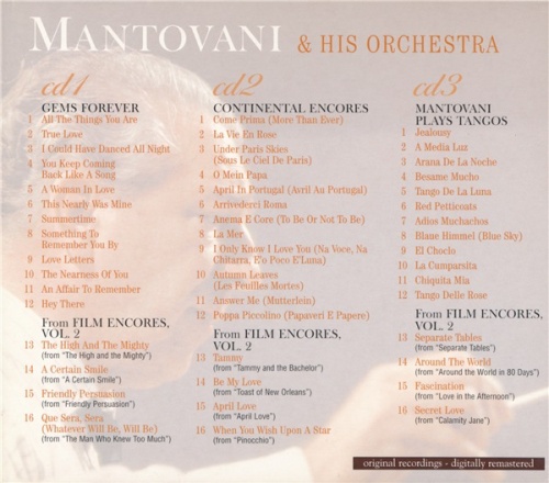 Mantovani & His Orchestra - Long Play Collection/ Four Hit Albums (3CD Box Set 2010) (Lossless + mp3)