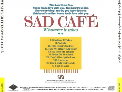 Sad Cafe - Whatever It Takes (1989) Lossless