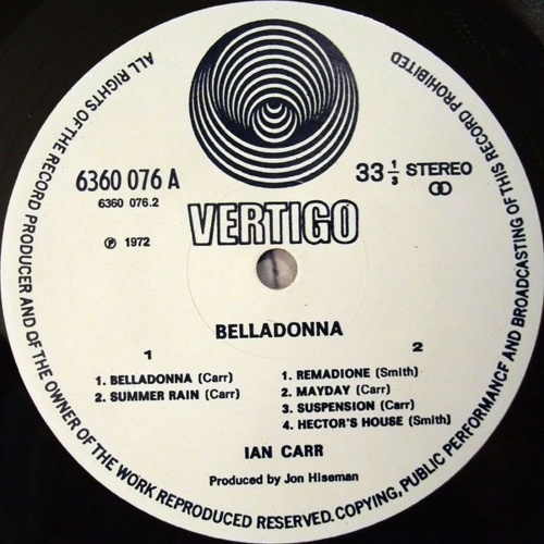 Ian Carr (Nucleus)  - Belladonna 1972  (1990)