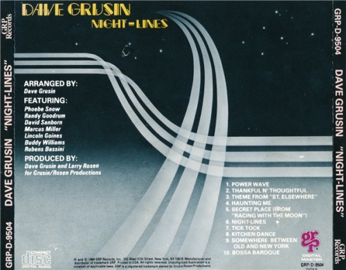 Dave Grusin - Night-Lines (1984) Lossless + mp3