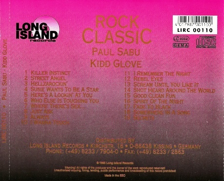 Paul Sabu / Kidd Glove - Paul Sabu / Kidd Glove (1984) [Reissue 1995] Lossless