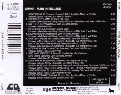 Divine - Maid in England (1988) [Lossless+Mp3]