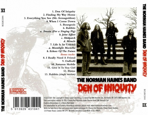 The Norman Haines Band - Den Of Iniquity (1971) (2011) Lossless