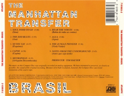 The Manhattan Transfer - Brasil (1987) Lossless + mp3
