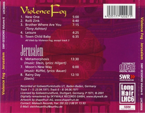 Violence Fog & Jerusalem - SWF-Sessions 1971 (2001)