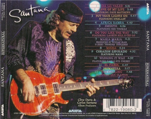 Santana - Supernatural (1999) (Lossless + mp3)