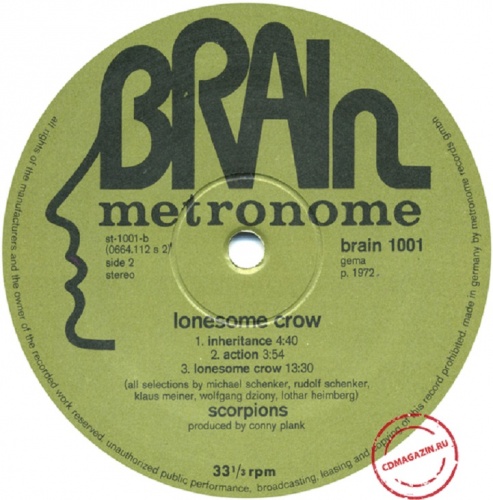 Scorpions - Lonesome Crow 1972 (LOSSLESS) [Vinyl Rip]