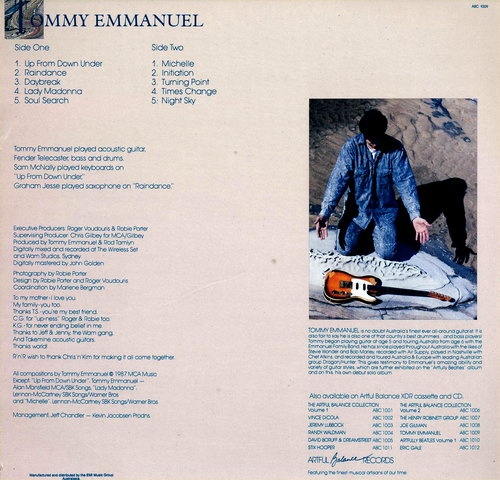 Tommy Emmanuel - Up From Down Under (1987) [Lossless]