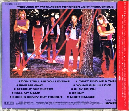 Night Ranger - Dawn Patrol (1982) [Japan Press 1985] Lossless