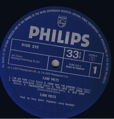 5000 Volts - 5000 Volts 1976 (Vinyl rip) (Lossless+MP3)