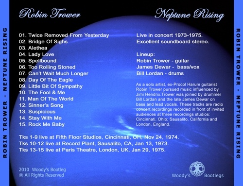 Robin Trower - Neptune Rising 2010 [Bootleg]